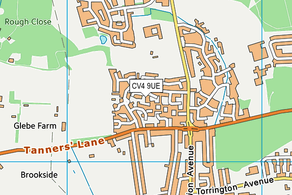 CV4 9UE map - OS VectorMap District (Ordnance Survey)