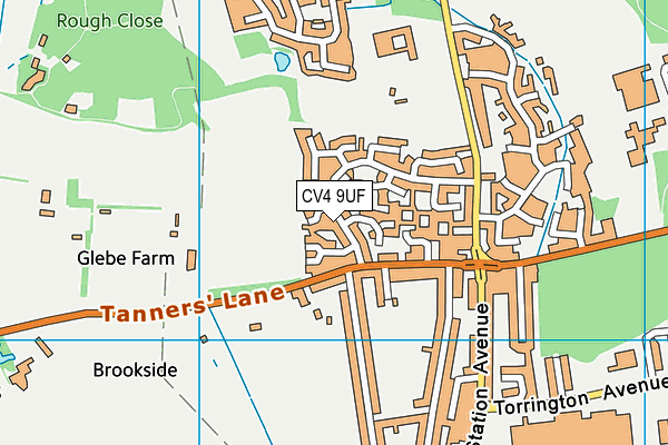 CV4 9UF map - OS VectorMap District (Ordnance Survey)