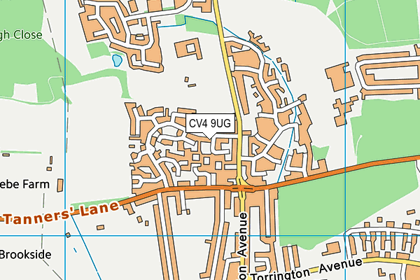 CV4 9UG map - OS VectorMap District (Ordnance Survey)