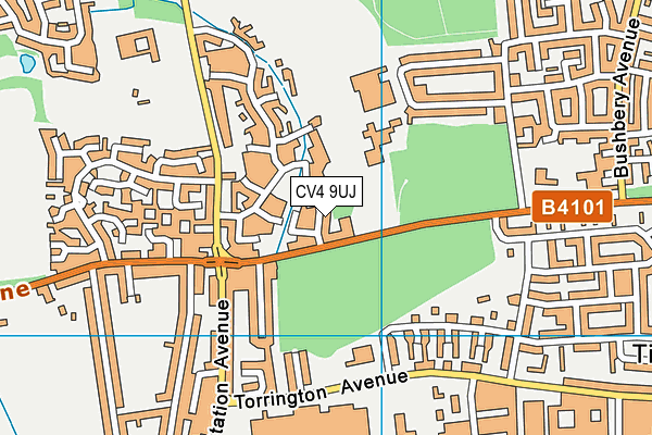 CV4 9UJ map - OS VectorMap District (Ordnance Survey)