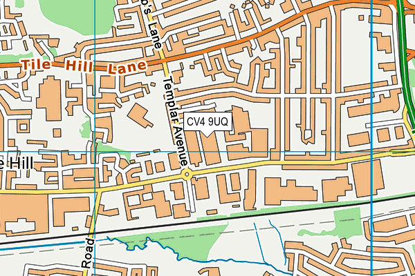 CV4 9UQ map - OS VectorMap District (Ordnance Survey)