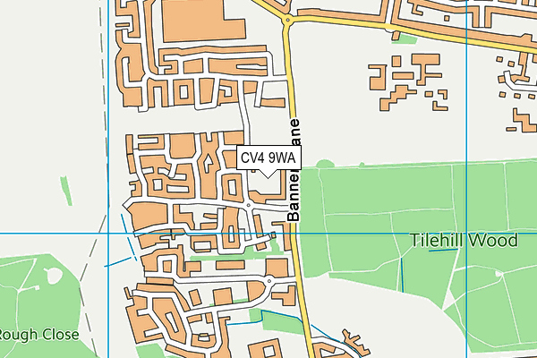 CV4 9WA map - OS VectorMap District (Ordnance Survey)