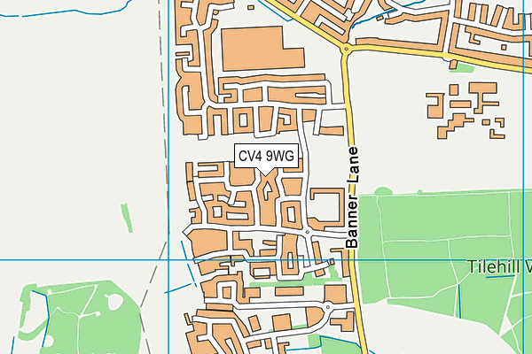 CV4 9WG map - OS VectorMap District (Ordnance Survey)