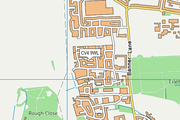 CV4 9WL map - OS VectorMap District (Ordnance Survey)