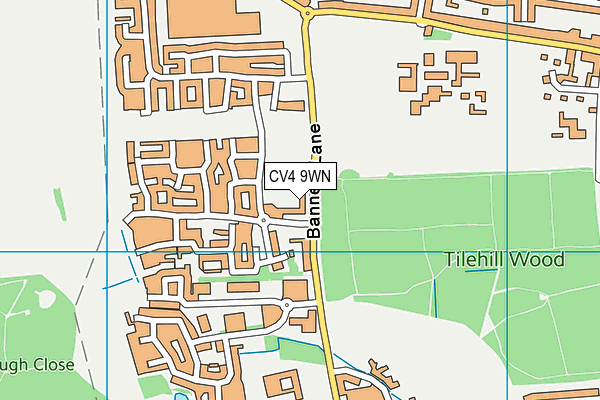 CV4 9WN map - OS VectorMap District (Ordnance Survey)