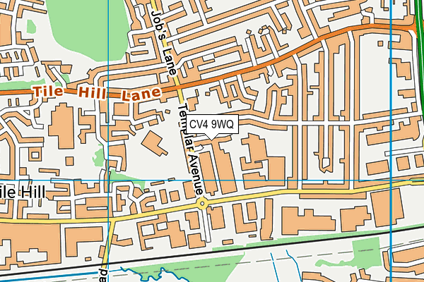 CV4 9WQ map - OS VectorMap District (Ordnance Survey)