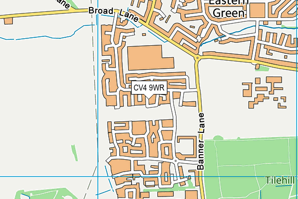 CV4 9WR map - OS VectorMap District (Ordnance Survey)