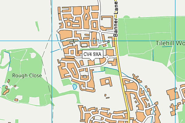 CV4 9XA map - OS VectorMap District (Ordnance Survey)