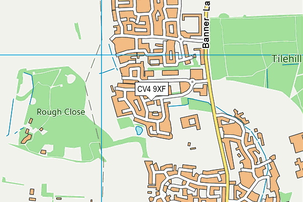 CV4 9XF map - OS VectorMap District (Ordnance Survey)