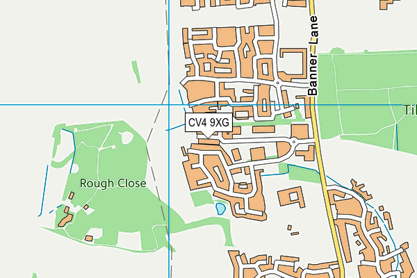 CV4 9XG map - OS VectorMap District (Ordnance Survey)