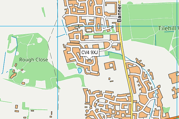 CV4 9XJ map - OS VectorMap District (Ordnance Survey)