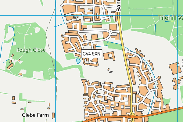 CV4 9XN map - OS VectorMap District (Ordnance Survey)