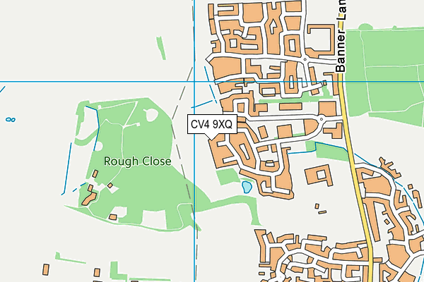 CV4 9XQ map - OS VectorMap District (Ordnance Survey)