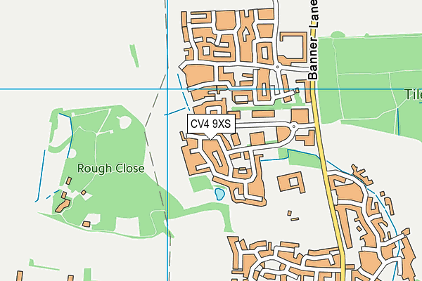 CV4 9XS map - OS VectorMap District (Ordnance Survey)