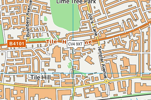 CV4 9XT map - OS VectorMap District (Ordnance Survey)