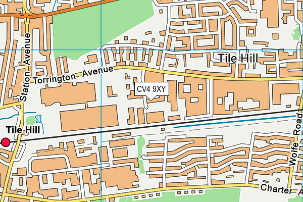 CV4 9XY map - OS VectorMap District (Ordnance Survey)