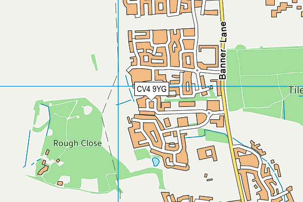CV4 9YG map - OS VectorMap District (Ordnance Survey)