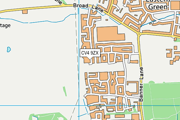 CV4 9ZX map - OS VectorMap District (Ordnance Survey)
