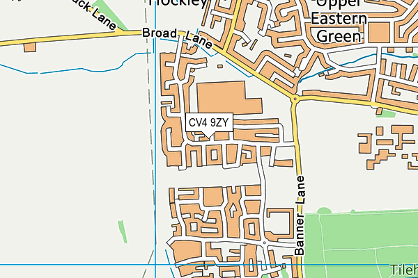 CV4 9ZY map - OS VectorMap District (Ordnance Survey)