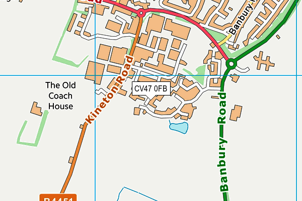 CV47 0FB map - OS VectorMap District (Ordnance Survey)