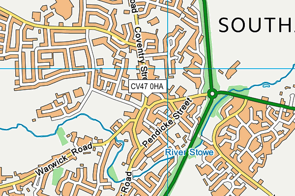 CV47 0HA map - OS VectorMap District (Ordnance Survey)