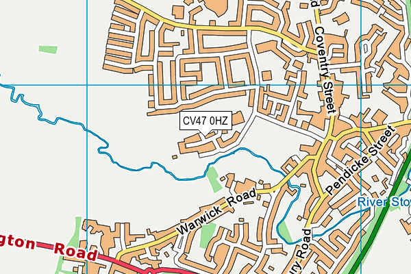 CV47 0HZ map - OS VectorMap District (Ordnance Survey)