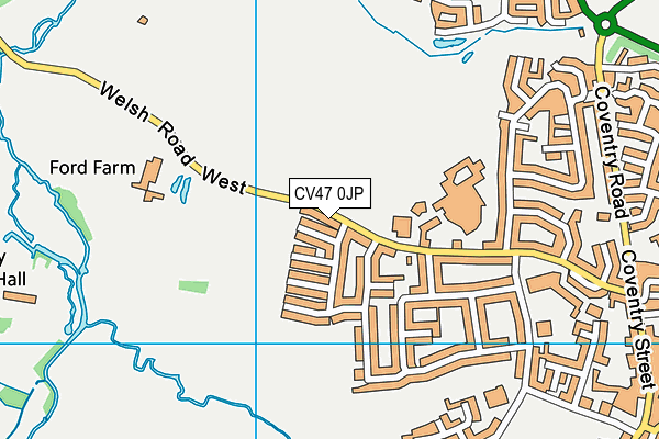 CV47 0JP map - OS VectorMap District (Ordnance Survey)