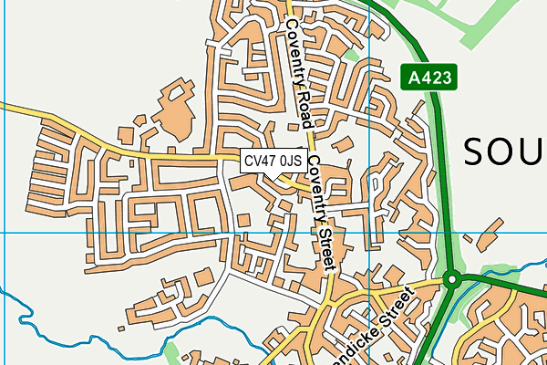 CV47 0JS map - OS VectorMap District (Ordnance Survey)