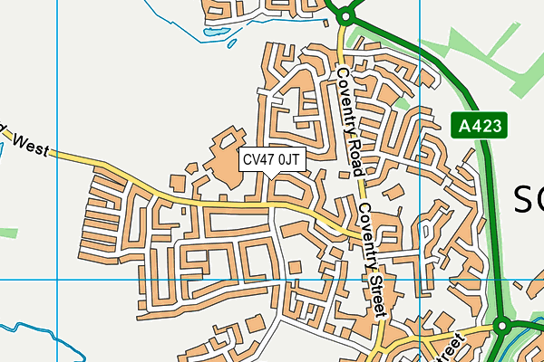 CV47 0JT map - OS VectorMap District (Ordnance Survey)