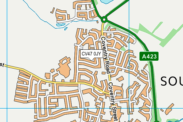CV47 0JY map - OS VectorMap District (Ordnance Survey)