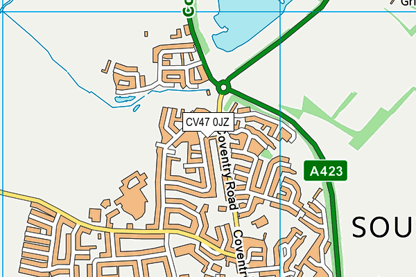 CV47 0JZ map - OS VectorMap District (Ordnance Survey)