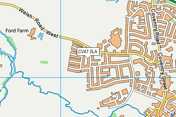 CV47 0LA map - OS VectorMap District (Ordnance Survey)