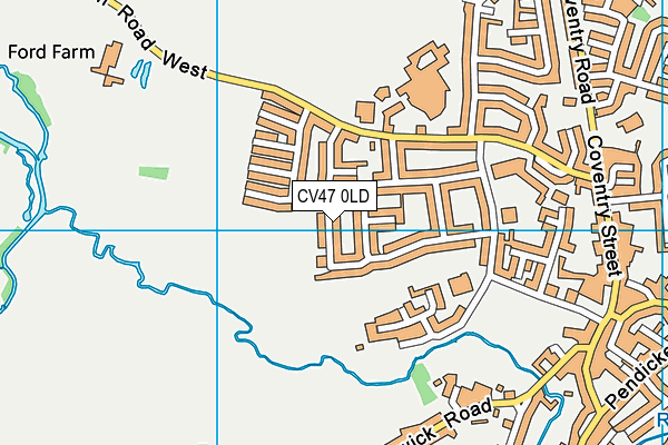 CV47 0LD map - OS VectorMap District (Ordnance Survey)