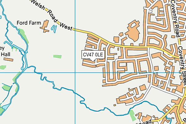 CV47 0LE map - OS VectorMap District (Ordnance Survey)