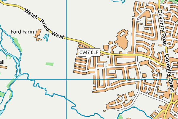 CV47 0LF map - OS VectorMap District (Ordnance Survey)