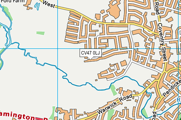 CV47 0LJ map - OS VectorMap District (Ordnance Survey)