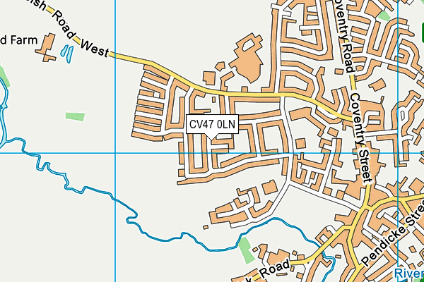 CV47 0LN map - OS VectorMap District (Ordnance Survey)