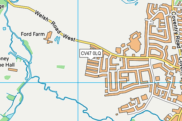 CV47 0LQ map - OS VectorMap District (Ordnance Survey)