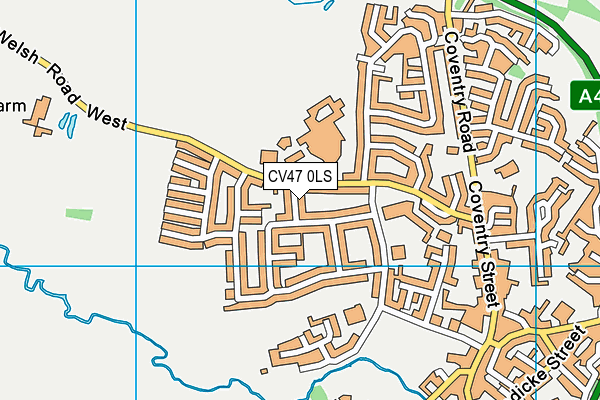 CV47 0LS map - OS VectorMap District (Ordnance Survey)