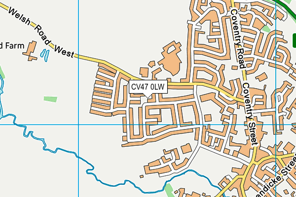 CV47 0LW map - OS VectorMap District (Ordnance Survey)