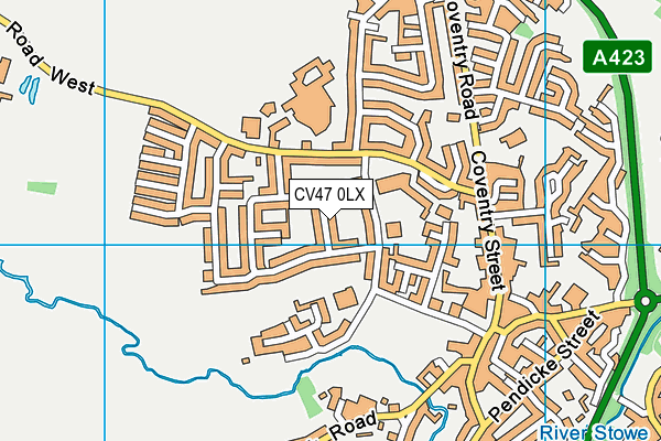 CV47 0LX map - OS VectorMap District (Ordnance Survey)