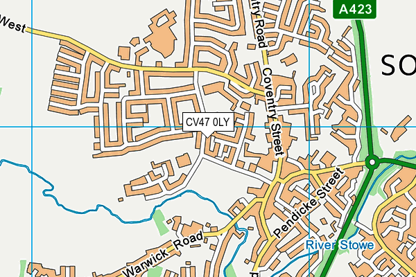 CV47 0LY map - OS VectorMap District (Ordnance Survey)