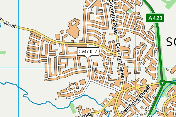 CV47 0LZ map - OS VectorMap District (Ordnance Survey)