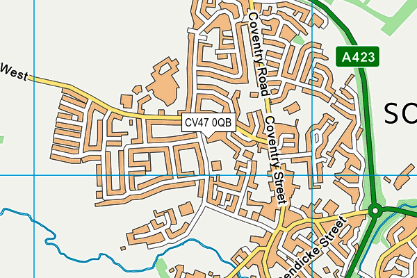 Southam Primary School map (CV47 0QB) - OS VectorMap District (Ordnance Survey)