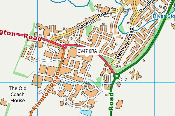 CV47 0RA map - OS VectorMap District (Ordnance Survey)