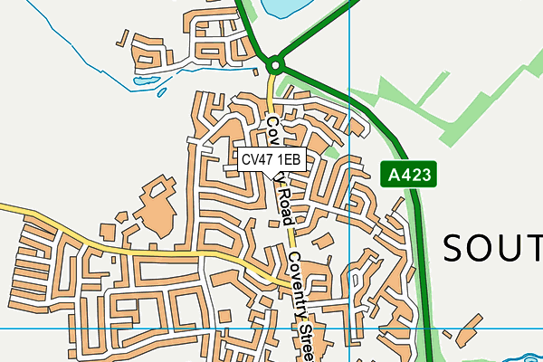 CV47 1EB map - OS VectorMap District (Ordnance Survey)