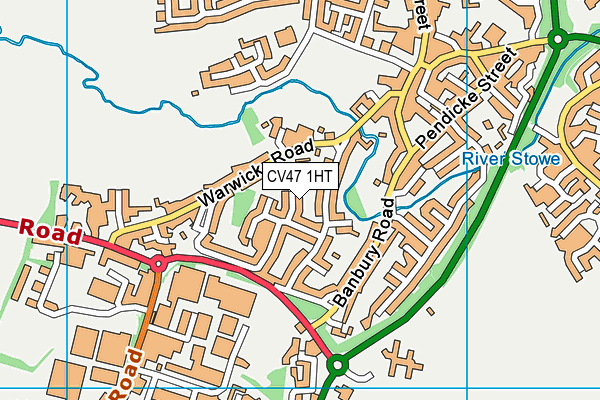 CV47 1HT map - OS VectorMap District (Ordnance Survey)