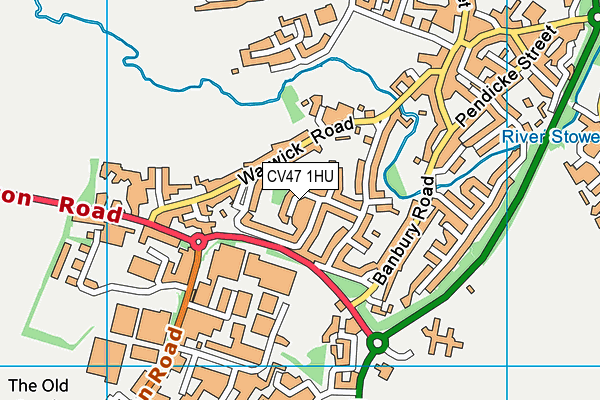 CV47 1HU map - OS VectorMap District (Ordnance Survey)