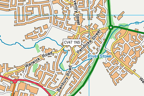 CV47 1NS map - OS VectorMap District (Ordnance Survey)