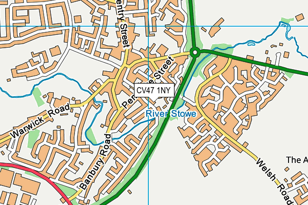 CV47 1NY map - OS VectorMap District (Ordnance Survey)